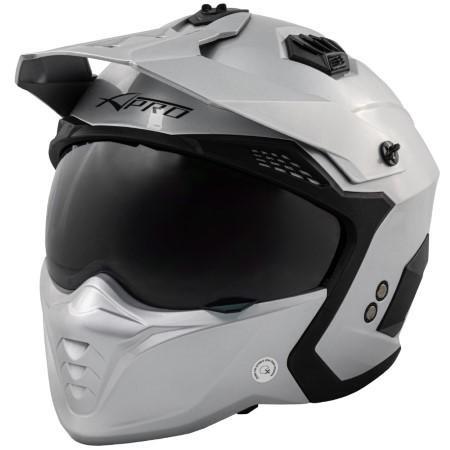 ALIEN CASCO MODULARE VISIERA SOLE ARGENTO XL