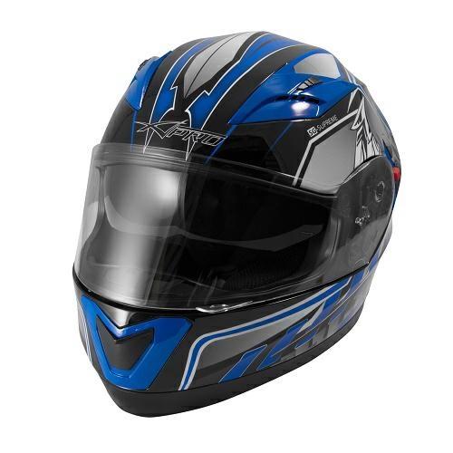 ALLIANCE FULL FACE HELMET DOUBLE VISOR BLUE S