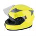 BADGE FULL FACE HELMET DOUBLE VISOR FLUO YELLOW SIZE M