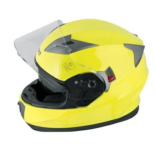 BADGE CASCO INTEGRALE DOPPIA VISIERA FLUO XS