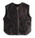 BLACK OUT GILET IN PELLE NERO TAGLIA 3XL