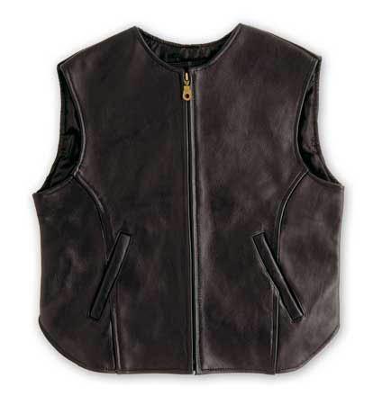 BLACK OUT GILET IN PELLE NERO TAGLIA L