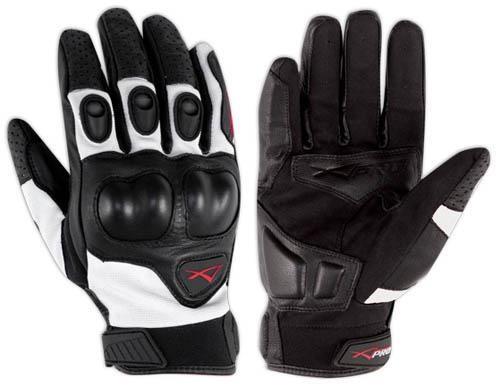 BLOCK LEATHER GLOVES WHITE SIZE XL