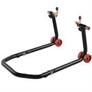 CM-7574 FORK REAR STAND ADJUSTABLE 4 WHEELS BLACK