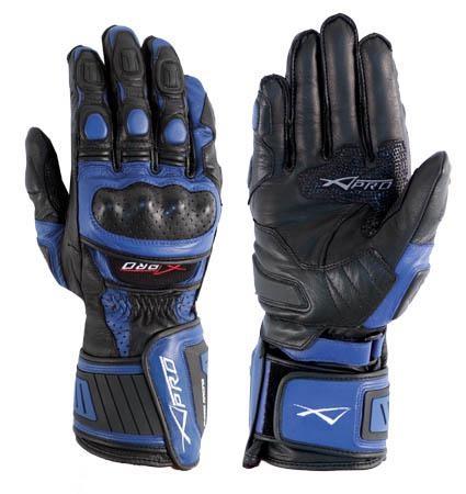 COBRA LEATHER GLOVES BLUE SIZE S
