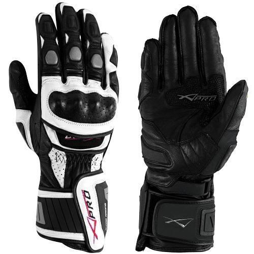 COBRA LEATHER GLOVES WHITE WHITE SILVER SIZE 2XL