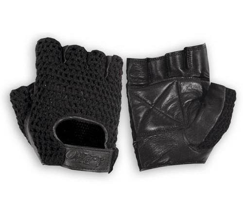 CUT FINGERS RETE GUANTO IN PEL-TEX  NERO TAGLIA L