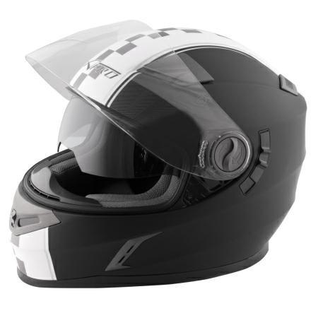 DOMINATOR CASCO INTEG.DOPPIA VISIERANERO OPACO XS