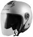 DUPLEX OPEN FACE HELMET DOUBLE VISOR SILVER M