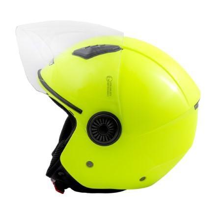 ENGRAVE OPEN FACE HELMET VISOR FLUO S