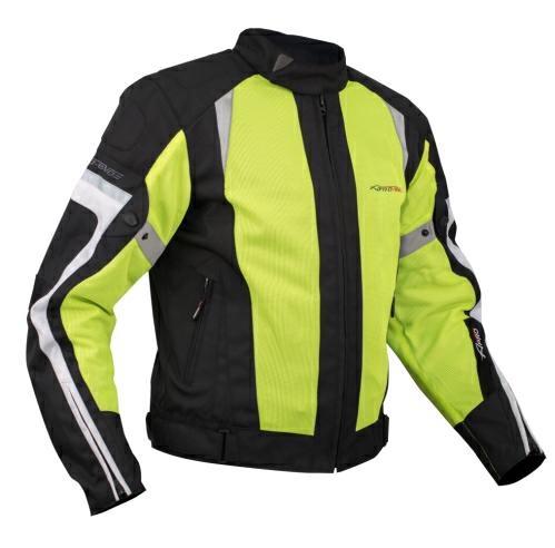 EOLO TEXTILE JACKET FLUO-BLACK SIZE XXL