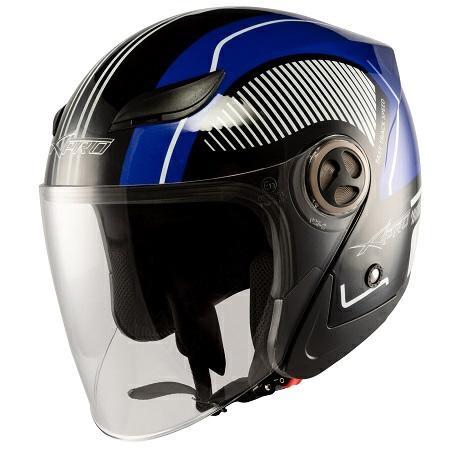 FAST TRACK CASCO JET VISIERA BLU TAGLIA XS