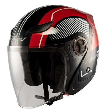 FAST TRACK CASCO JET VISIERA ROSSO TAGLIA XS