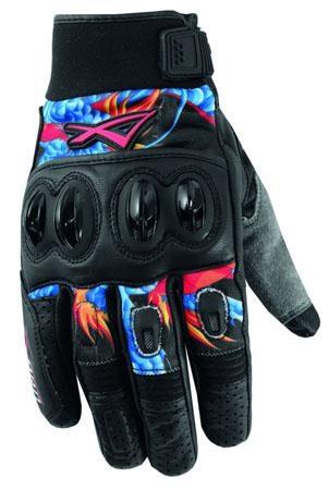 FENDER GUANTO PELLE/TESSUTO BLU TAGLIA L