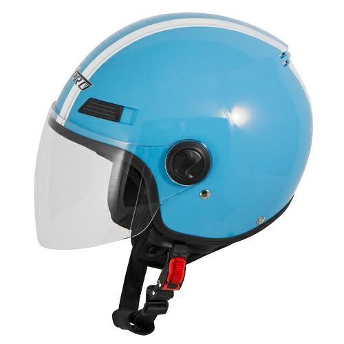 FEVER CASCO JET VISIERA AZZURRO TAGLIA XL