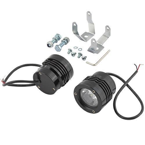 FR-1000 FANALE ANTERIORE A LED LENTE BIANCA NERO