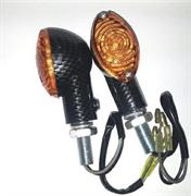 FR-1404 LED INDICATORS ORANGE LENS SHORT LEG CARBON
