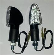 FR-1408 LED INDICATORS WHITE LENS LONG LEG BLACK