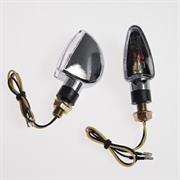 FR-1411 INDICATORS WHITE LENS SHORT LEG CHROME