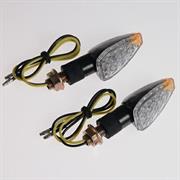 FR-1414 LED INDICATORS WHITE LENS SHORT LEG BLACK