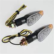 FR-1414 LED INDICATORS WHITE LENS SHORT LEG CARBON