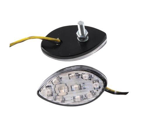 FR-1501 LED FAIRING INDICATORS HONDA WHITE LENS BLACK