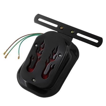 FR-1643 FANALE POSTERIORE LENTE ROSSA FLANGIA CROMO