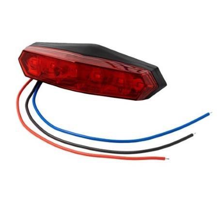 FR-1645 FANALE POSTERIORE LENTE ROSSA FLANGIA NERO