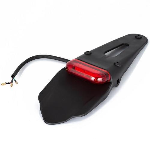 FR-1671 LED REAR LIGHTS RED LENS WITH PLATE BRACKET BLACK