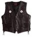 GAMBLER GILET IN PELLE NERO TAGLIA S
