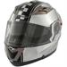 GAS A-PRO FULL FACE HELMET DOUBLE VISOR SILVER GRAPHIC SIZE M