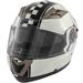 GAS A-PRO FULL FACE HELMET DOUBLE VISOR WHITE GRAPHIC SIZE XL