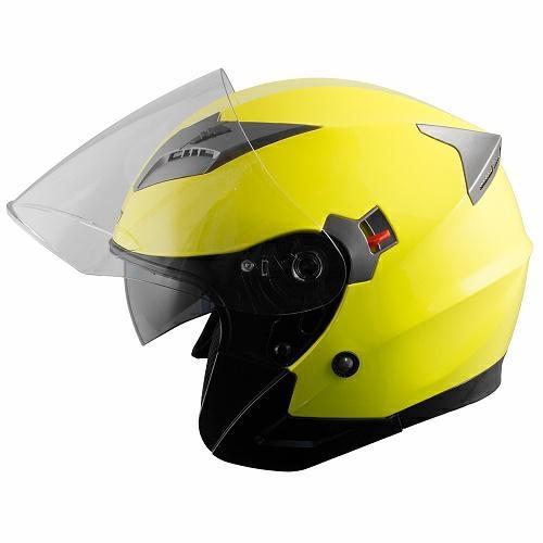 KINETIC DOUBLE VISOR MOD HELMET  FLUO M