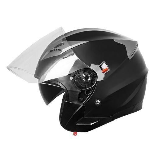 KINETIC CASCO MOD DOPPIA VISIERA NERO OPACO L