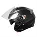 KINETIC CASCO MOD DOPPIA VISIERA NERO OPACO L