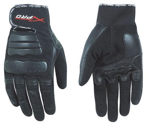 KRIKER LEATHER/TEXTILE GLOVES BLACK SIZE M
