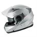 LANCER FLIP UP HELMET DOUBLE VISOR SILVER XL