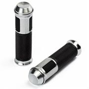 MP-1820 HANDLE GRIPS METAL/RUBBER SILVER
