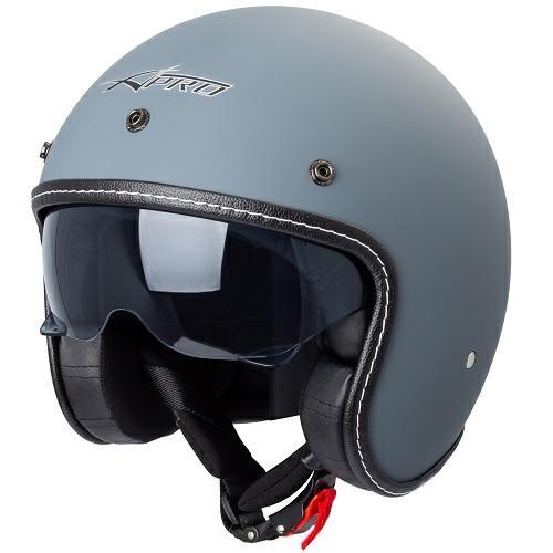 NATIVE CASCO JET VISIERA SOLE GRIGIO OPACO XS