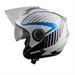 OPENLINE OPEN FACE HELMET DOUBLE VISOR WHITE/BLUE S