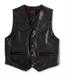 PISTON GILET IN PELLE NERO TAGLIA 4XL