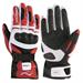 PRECISION LEATHER GLOVES WHITE RED SIZE M