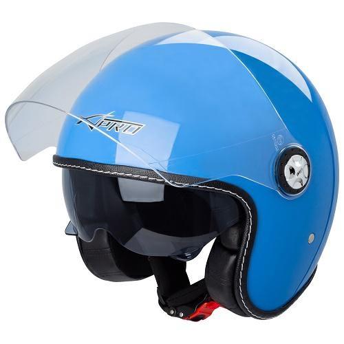 PUNKER CASCO JET DOPPIA VISIERA BLU L