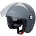 PUNKER JET HELMET DOUBLE VISOR MATT GREY XS