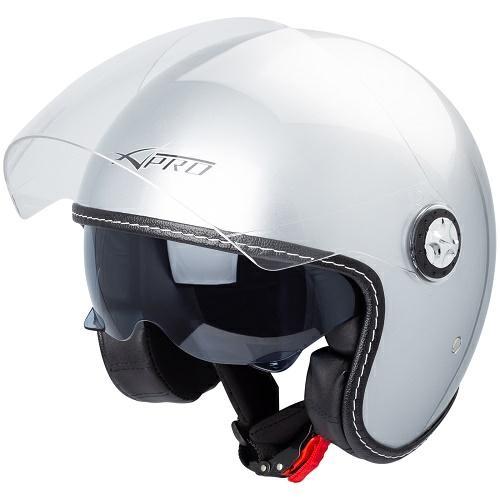 PUNKER CASCO JET DOPPIA VISIERA ARGENTO S