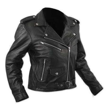 QUEEN LADY LEATHER JACKET BLACK SIZE S