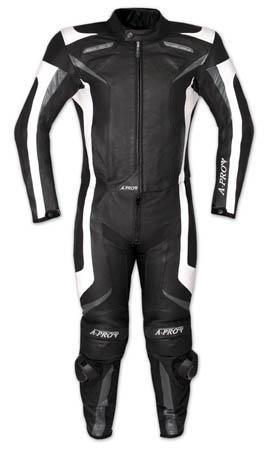 RUNNER TUTA DUE PEZZI IN PELLLE NERO TAGLIA 48