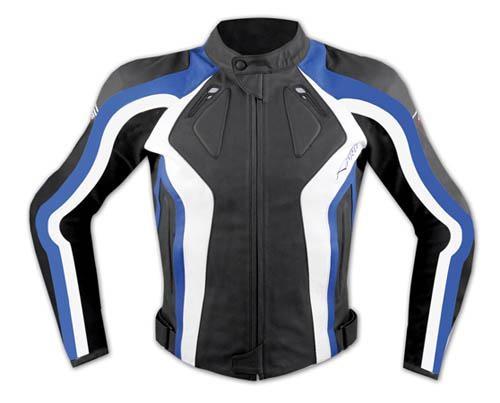 SHINY LADY LEATHER JACKET BLUE SIZE S