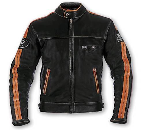 SILVERSTONE LEATHER JACKET ORANGE SIZE M