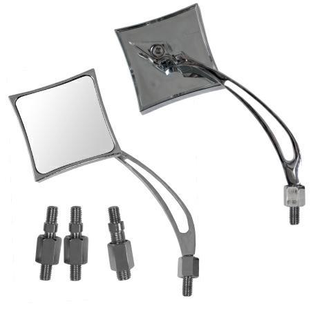 SR-4001 (PAIR) CUSTOM MIRROR THREAD M8 CHROME